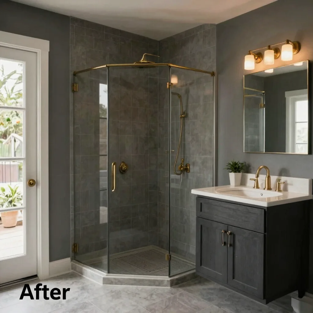 Placeholder: after photo of the same Sonoma County bathroom remod