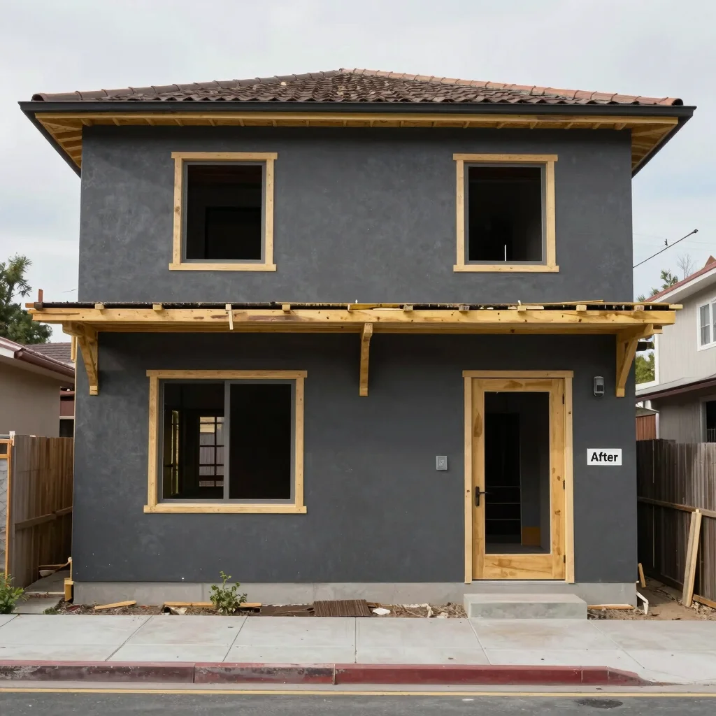 Placeholder: after photo of the same North Bay exterior repair, l