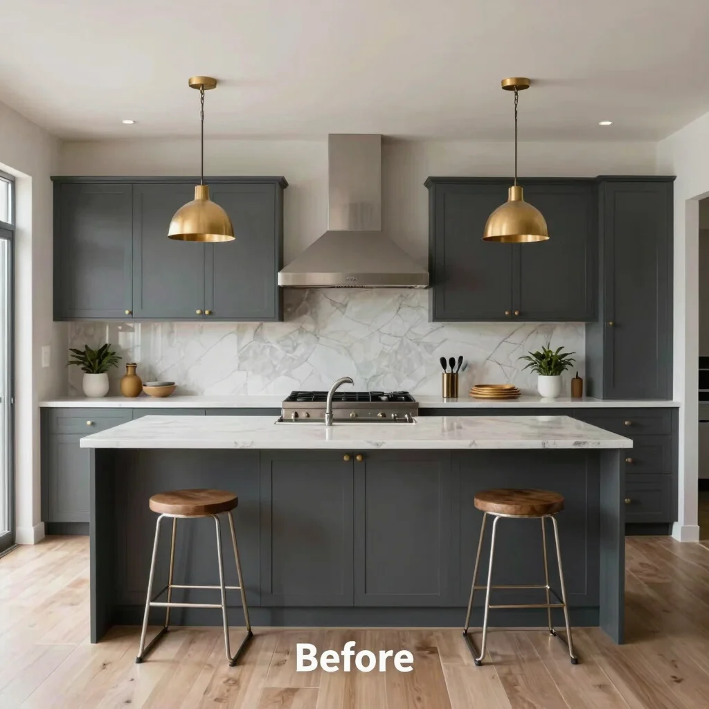 Placeholder: before photo of a Santa Rosa kitchen remodel, labele