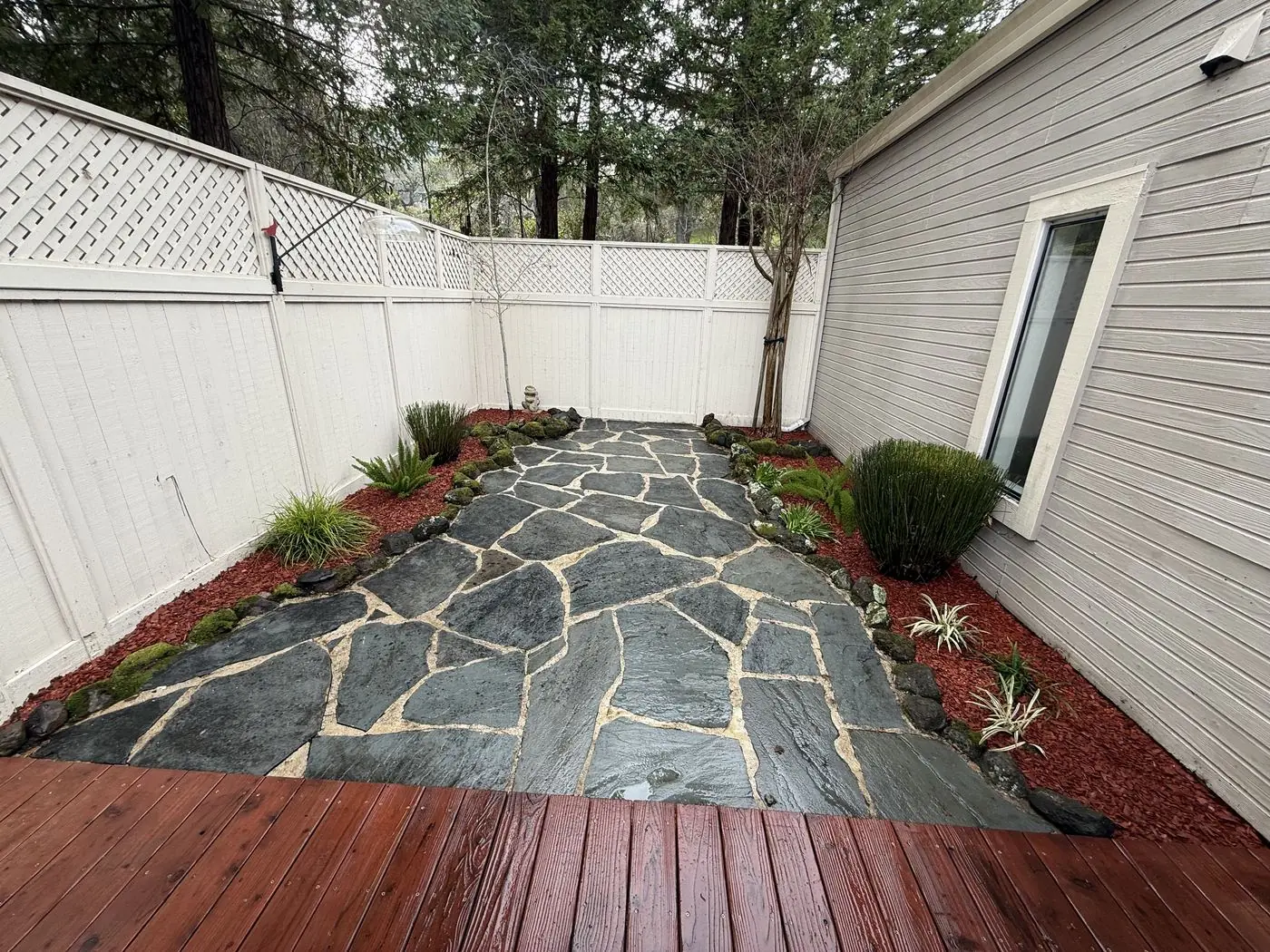 Backyard Flagstone Patio — after