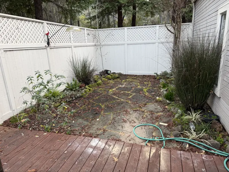 Backyard Flagstone Patio — BEFORE