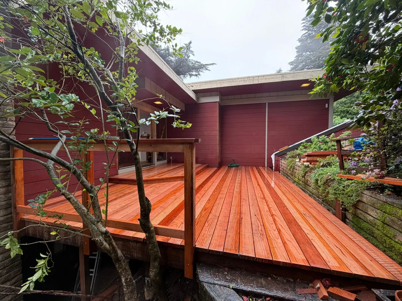 New redwood deck